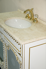 Misty Мебель для ванной Элис 80 белая патина – фотография-12