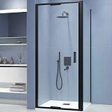 RGW Душевой уголок Stilvoll SV-145B (SV-05B + Z-050-2B) 100x110 профиль черный стекло прозрачное