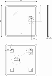 BelBagno Мебель для ванной Etna 80 подвесная белая матовая – фотография-20