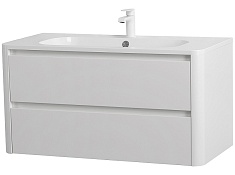 Cezares Тумба с раковиной Relax 100 подвесная bianco lucido