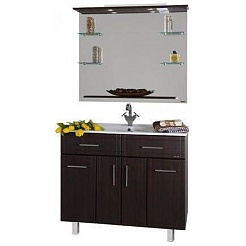 Водолей Тумба с раковиной "Ницца D 100" венге с б/к Elen – фотография-2