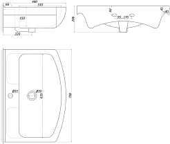 Misty Тумба с раковиной Изео 70 белая – фотография-8