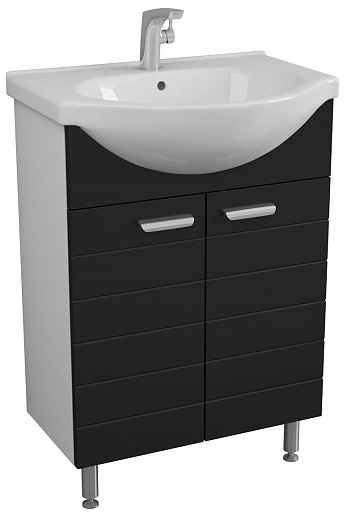 Merkana Тумба с раковиной Таис 60 черная – фото-1