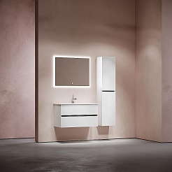 Sancos Тумба с раковиной Urban 90 белый глянец раковина Element 91 CN7002 – фотография-8