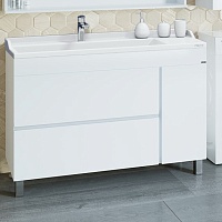 СанТа Тумба с раковиной Марс 120 белая