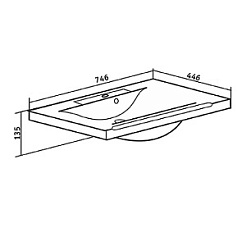 Runo Мебель для ванной Мира 75 черная – фотография-5