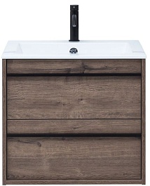 Aquanet Тумба под раковину Lino 60 подвесная дуб веллингтон – фотография-2
