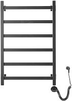 Domoterm Полотенцесушитель электрический Квадро Плюс П6 500x800 ER черный