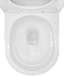 Azario Унитаз-компакт Riano AZ-1307A безободковый с бачком с сиденьем микролифт белый – фотография-14