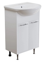 Mixline Тумба с раковиной Алан 55 белая 2 створки