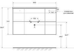 Cezares Тумба с раковиной Eden 90 подвесная rovere tabacco раковина 82399 – фотография-9