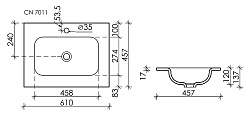 Sancos Тумба с раковиной Delta 60 дуб красный/графит раковина Grace 60 CN7011 – фотография-6