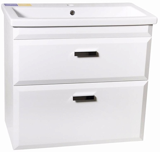 Style Line Тумба для умывальника Лотос 80 Люкс белая PLUS подвесная – фото-1