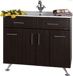 Водолей Тумба с раковиной "Ницца D 100" венге с б/к Elen – фотография-1