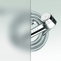 RGW Душевой уголок Hotel HO-084B 100x100 профиль черный стекло матовое сатинат – фотография-3