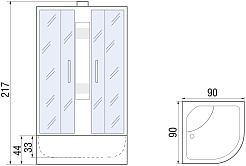 River Душевая кабина AMUR 90/46 МТ Б/К – фотография-5