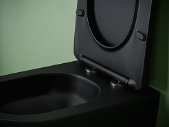 Ceramicanova Подвесной унитаз Uno Торнадо CN11001TMB чёрный матовый – фотография-5