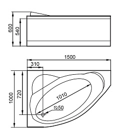 Gemy Акриловая ванна G9009 B L – фотография-4