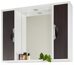 Водолей Зеркальный шкаф "Габи 120" венге/белый – фотография-1