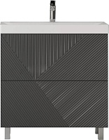 Velvex Тумба под раковину Edge 80.2Y графит