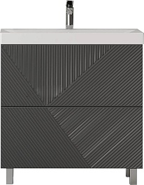 Velvex Тумба под раковину Edge 80.2Y графит – фотография-1