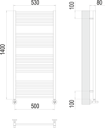 Terminus Полотенцесушитель водяной Сицилия П22 500x1400 хром – фотография-3