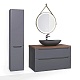 Jorno Тумба с раковиной Wood 100 серая столешница тёмная – картинка-13