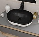 Teymi Раковина накладная в ванную Solli 48 Duo artceramic чёрно-белая матовая T50388 – фотография-11