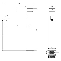 Oliveeka Смеситель для раковины Y OL-88239017-MB черный матовый – фотография-3