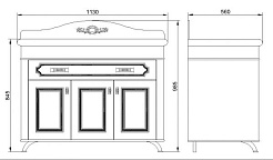 Водолей Мебель для ванной "Изабель 110" F-2 красная – фотография-6