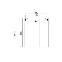Mixline Мебель для ванной Посейдон 55 L белая – фотография-5