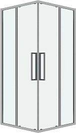 Grossman  Душевой уголок Cosmo 90x90x195 профиль хром стекло прозрачное – фотография-1