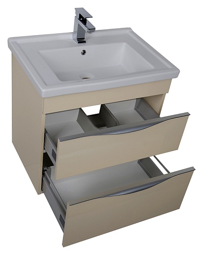 Aquanet Тумба с раковиной "Эвора 70" сливочная – фотография-10