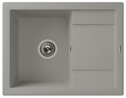 Florentina Мойка гранитная Липси 660 с углубленным крылом грей – фотография-1