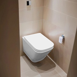 Azario Унитаз подвесной Armonia AZ-2403 безободковый белый – фотография-2