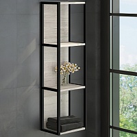 Comforty Шкаф подвесной Дюссельдорф 35 с открытыми полками дуб дымчатый