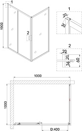 Niagara Душевой уголок Nova 100x100 NG-42-10AG-A100G – фотография-7