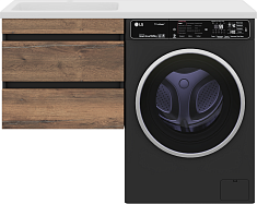 Misty Тумба под раковину Коломбо 60 подвесная под стиральную машину дуб галифакс/антрацит