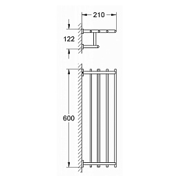 Grohe Полотенцедержатель Essentials Cube 40512000 60 см – фотография-2