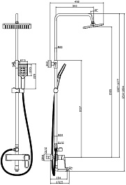 Rossinka Душевая система RS46-46 хром – фотография-2