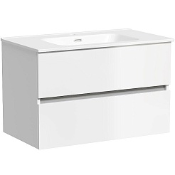 Sancos Тумба с раковиной Urban 80 белый глянец раковина Element 81 CN7005 – фотография-1