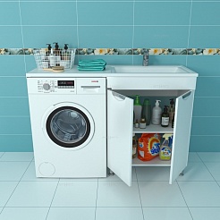 СанТа Тумба с раковиной Лидер 68 R напольная – фотография-3