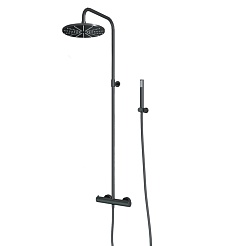 Paini Система душевая Cox 78PZ689TH 250 мм, с термостатом, черный брашированный PVD (PZ) – фотография-5