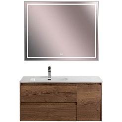 BelBagno Тумба под раковину Kraft 100 L подвесная Rovere Tabacco – фотография-8