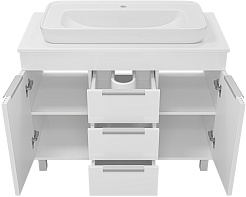 Brevita Тумба с раковиной Enfida 100 белая – фотография-3