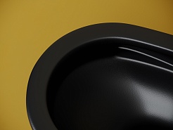 Ceramicanova Подвесной унитаз Vogue Торнадо CN4008TMB безободковый чёрный матовый – фотография-9