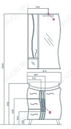 Акватон Зеркальный шкаф для ванной "Дионис 67" R – фотография-2