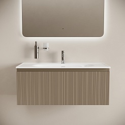 Sancos Тумба под раковину Code 100 c одним ящиком серо-бежевая – фотография-2