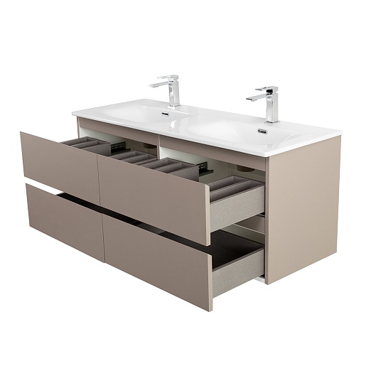 BelBagno Тумба под раковину Kraft 120-2 подвесная Бежевый матовый – картинка-13
