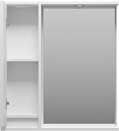 Brevita Зеркальный шкаф Balaton 75 L белый – фотография-4